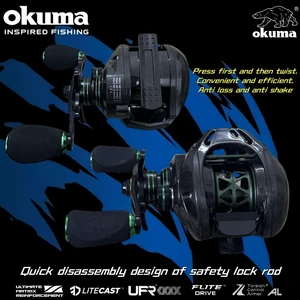 Okuma Light Fishing Spool, Tropffaserfaser, 5 + 1 Lager, 7,2: 1 Metalldrahtglas, Karpfenfischereiköderrad 6 Hauptlager von Molinetenverkäufen - №4