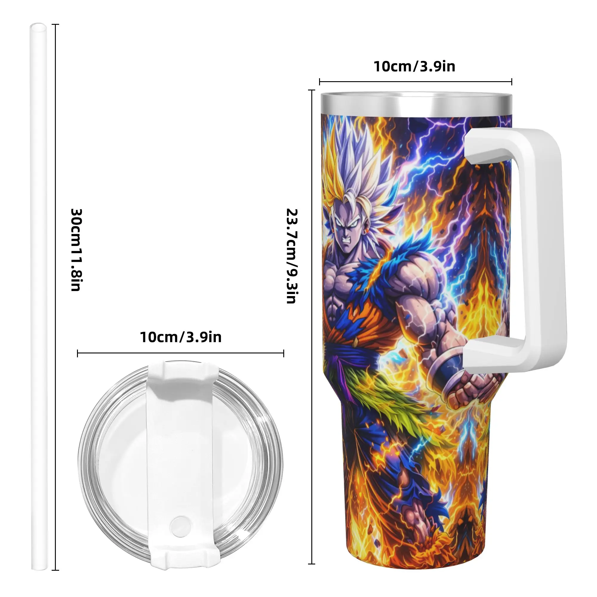 D-Dragons Ball Anime Tumbler  Hot Drinks Water Bottle Leakproof Stainless Steel Thermal Cups Custom Driving Car Mugs view 4