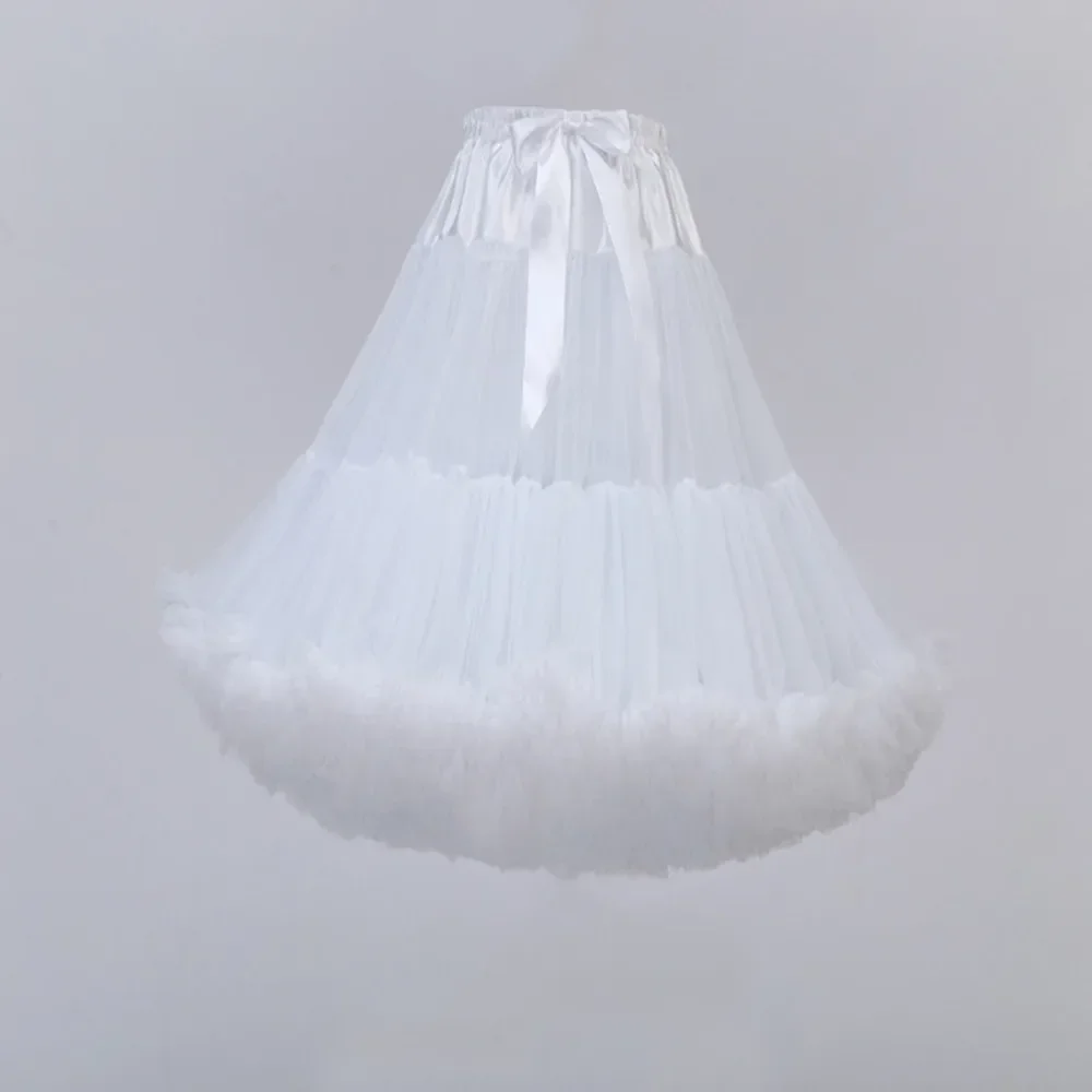 Women  Multi-Layered Tutu Dance Petticoat Short  Pleated Solid Color  Underskirt, 21.65