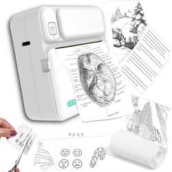 Mini-Drucker, tragbarer tintenloser Aufkleberhersteller, Thermodrucker, tintenloser Taschenfotodrucker für Heimwerker, Tagebuch, Lernnotizen, Memo