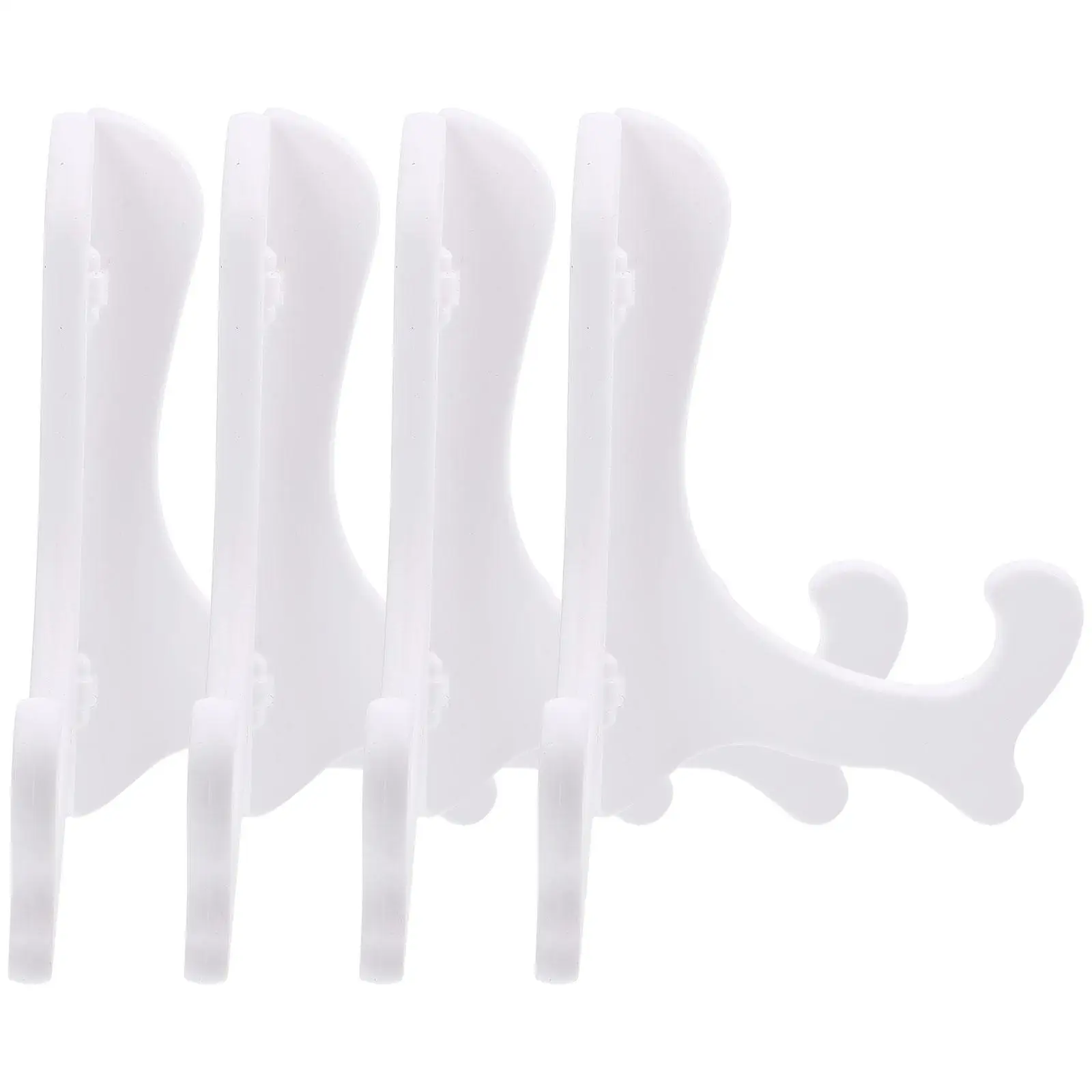 

4 Pcs Display Stand Plate Bracket Cellphone Risers Plastic Tea Cake Rack Dish Holder Home Decor Birthday Party