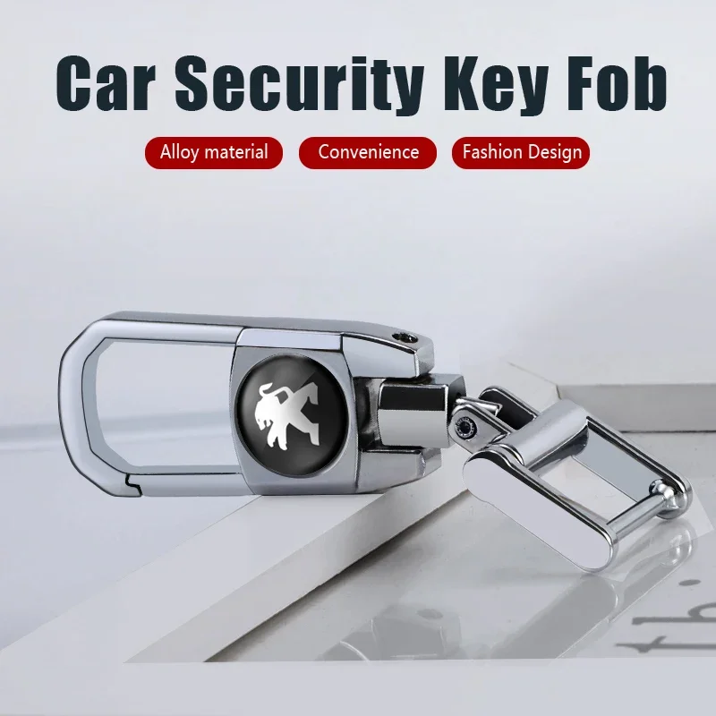 Car Anti-Lost Metal Keychain 3D Styling Badges Key Ring For Peugeot 206 307 308 3008 207 208 407 408 4008 508 2008 301 205 5008
