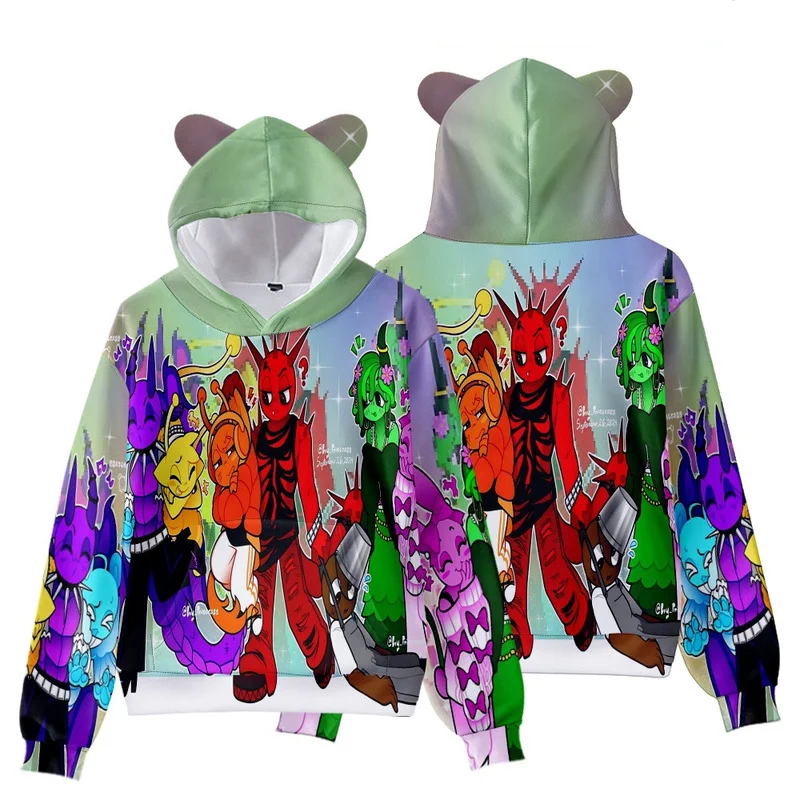 Sprunki Hooded Sweater Horror Sprunki  Hooded Sweater For Children Winter Clothing Fashion Hooded Wenda Oren Incredibox  Hooded