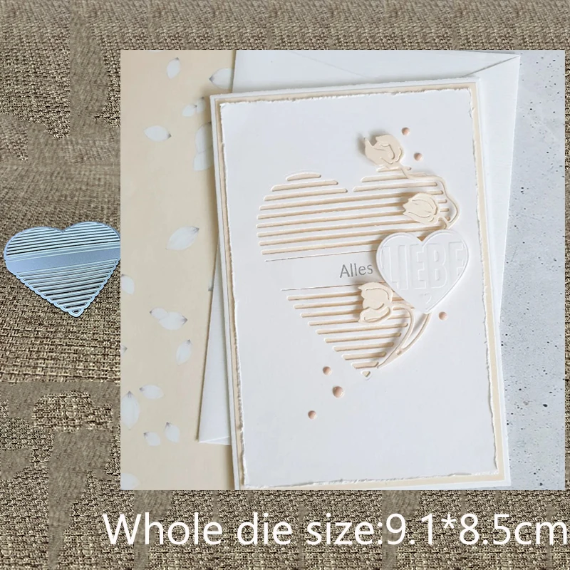 XLDesign Handwerk Metall Schablone Form Stanzform Herz Hintergrund Dekoration Sammelalbum gestanzt Album Papier Karte Handwerk Prägung