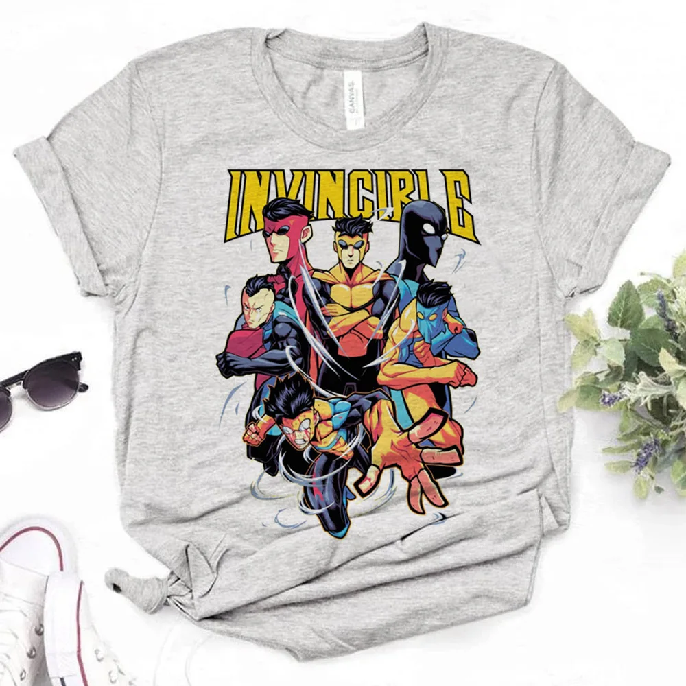 Invincible t-shirt women grunge Retro dollette top tees japanese grunge streetwear anime emo