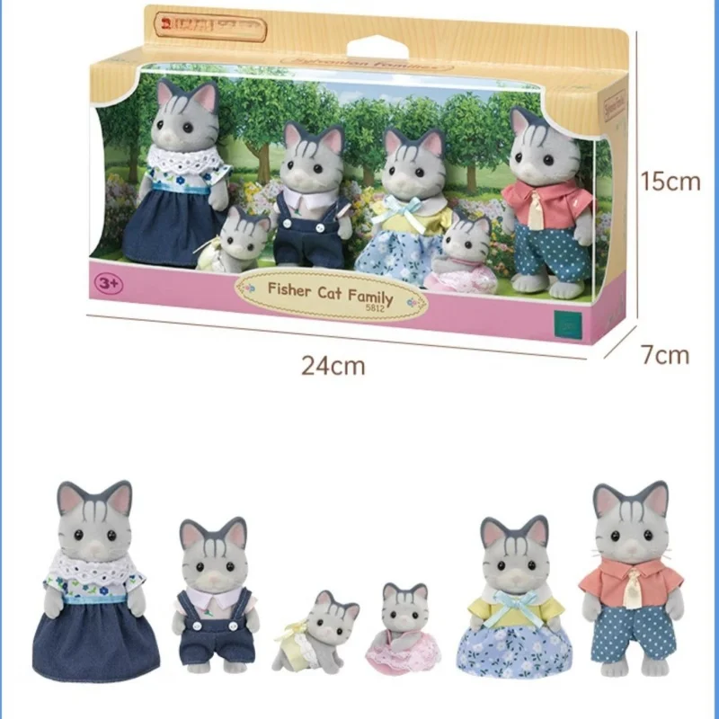 

2024 New Japan Forest Family Of Cats Set A Et Anime Girl Pvc Figures Toy Figurine Room Decoration Birthday Toys