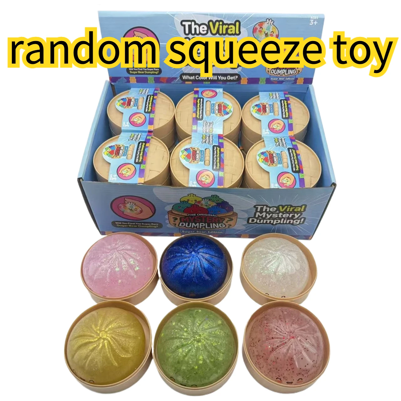 

Dumpling Blind Box Squeeze Toy, Stress Relief Fidget Toy, Anxiety Relief Sensory Squishy Toy, Collectible Desk Decor Gift