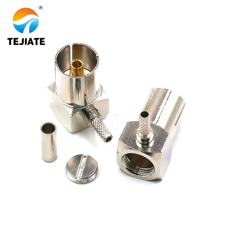 1PCS TV-K/J/JW/KW-1.5 Open Head Elbow Right Angle Female and Male 90 Degrenn Nickelplated RF Coaxial Connector