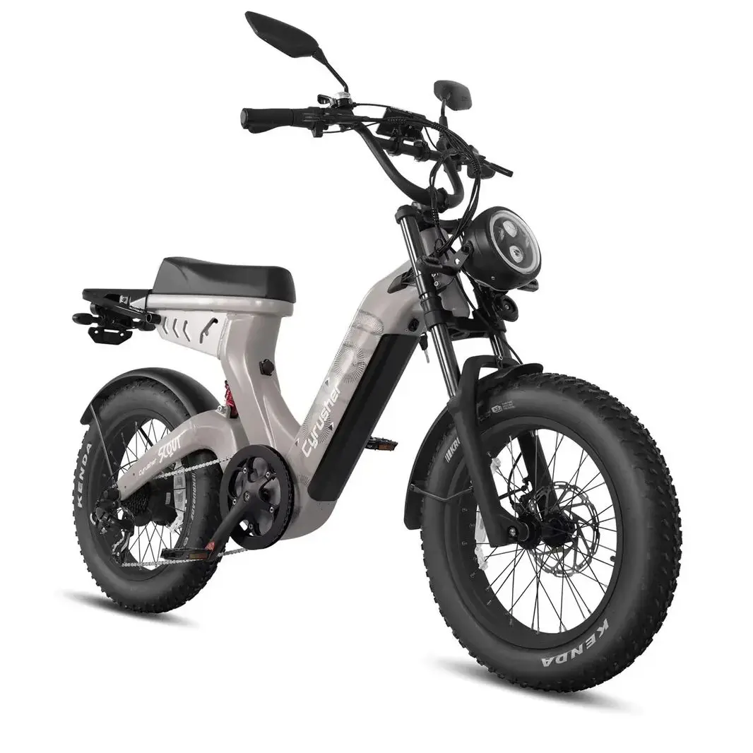 

Cyrusher Scout Moped Style E-Bike 1000W 52V 20Ah Full Suspension Electric Bike