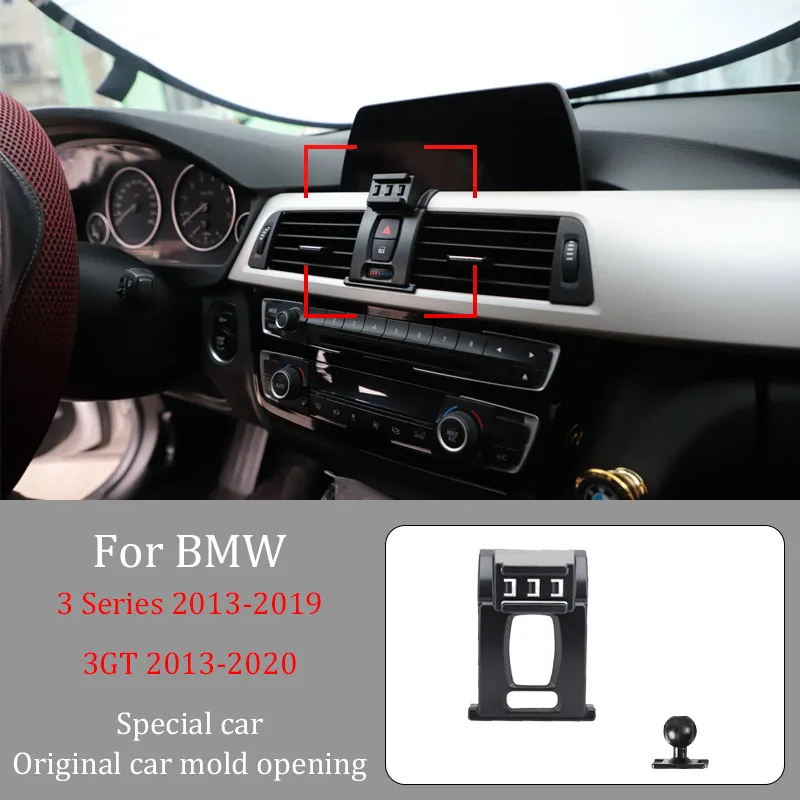 For BMW3 Seriws 3GT 13-19    Car Infrared Induction Mobile Phone Wireless Charging Bracket DIY Custom Pattern Navigation Bracket