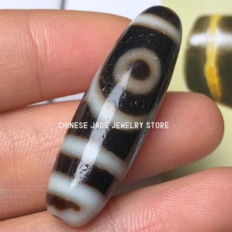 

Ancient Tibetan DZI Beads Old Agate Ruyi 2 Eye Totem Amulet Pendant GZI