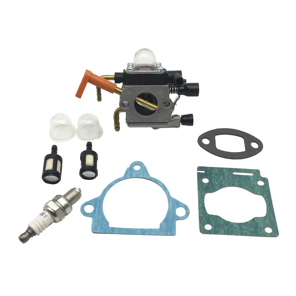 Carburetor Carb Kit Alloy Gasket Set Spark Plug Replacement for HS81 Hedge Trimmer Parts