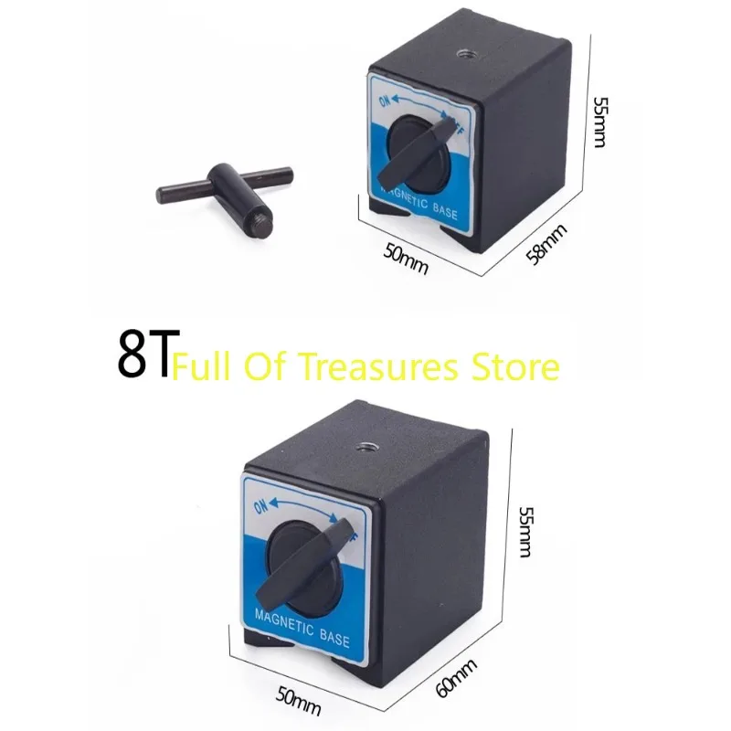 6T 8T 10T 12T Switch Magnetic Table Base V Type Strong Magnetic Base Wire Cutting Dial Indicator Stand Base Magnet Seat Table