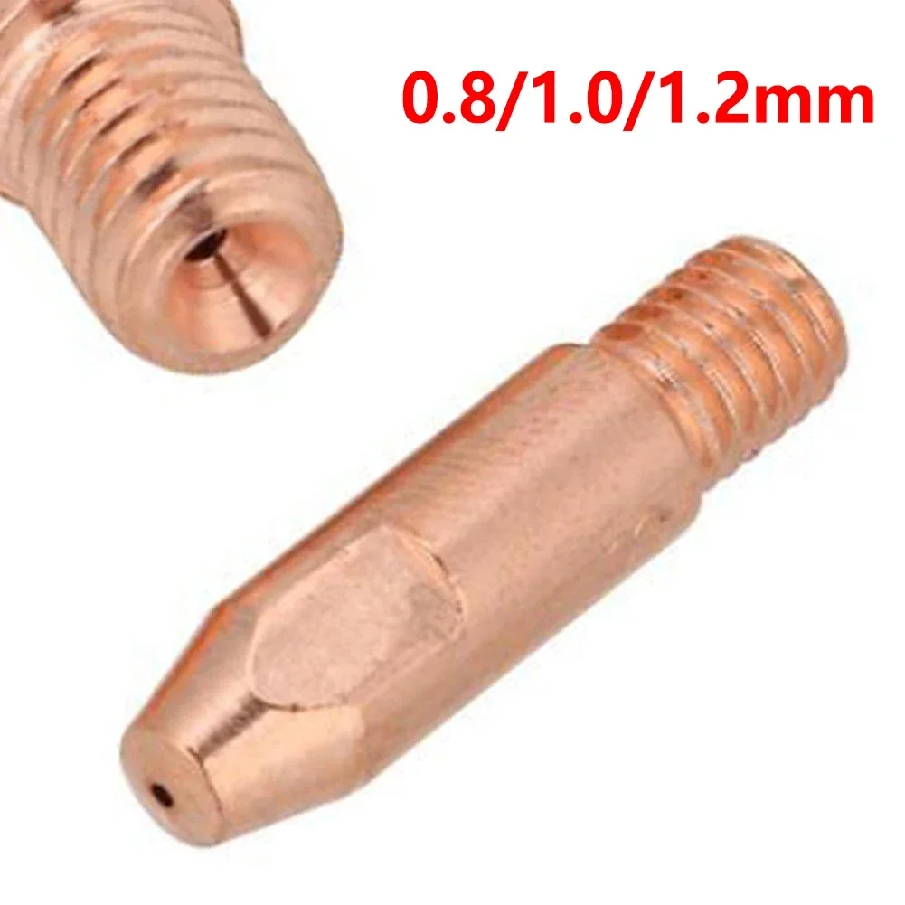 1Pc Copper Contact Tip M6 0.8/1.0/1.2mm For 24KD MIG/MAG Welding Torch Welding Equipment Accessories Replacement Welders Tools