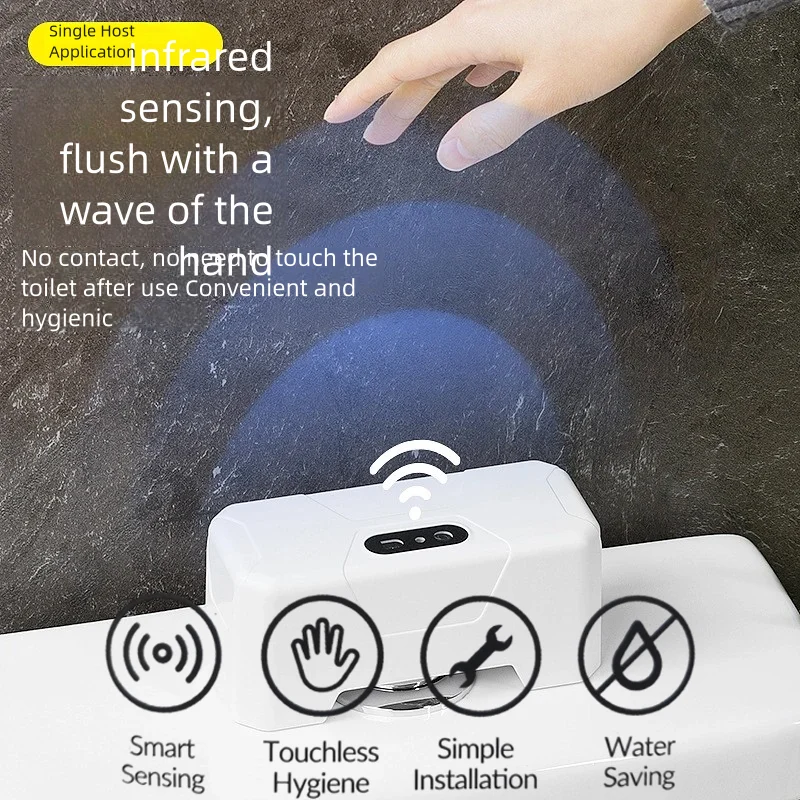 Auto Toilet Flush Sensing Flushers Splash-proof Wireless Intelligent Public Toilets Touchless Auto Flush Wc Exhaust Valve System