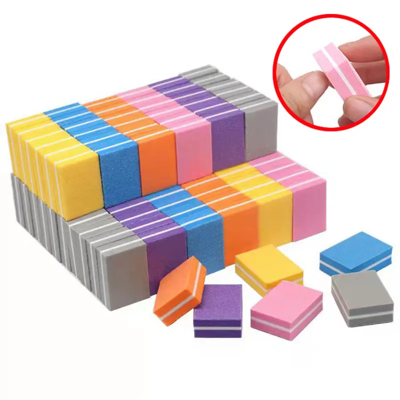 10/20/30/40Pcs Coloful Nail Sponge Nail File Buffer Block Buffing Sanding Professional Nail Tools Double sided Pedicure Manicure