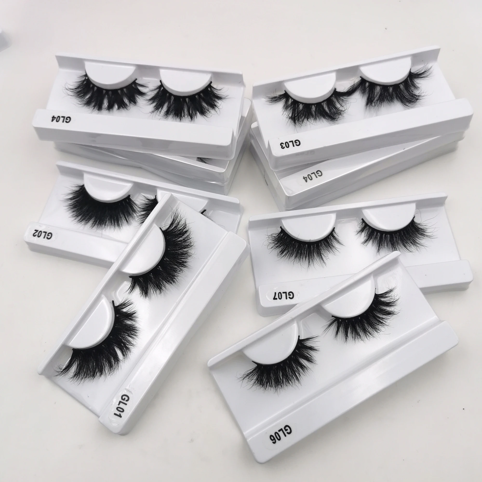 Shipping DHL New Mink Lashes Wholesale  10/30/100 Pairs Soft Fluffy Messy Natural Mink Lashes Makeup Mink Eyelashes