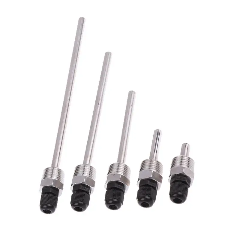 Protecteur de manchons d'immersion en acier inoxydable 304, 30-200mm, filetage 1/2 BSP G OD8mm, poche pour capteur de température