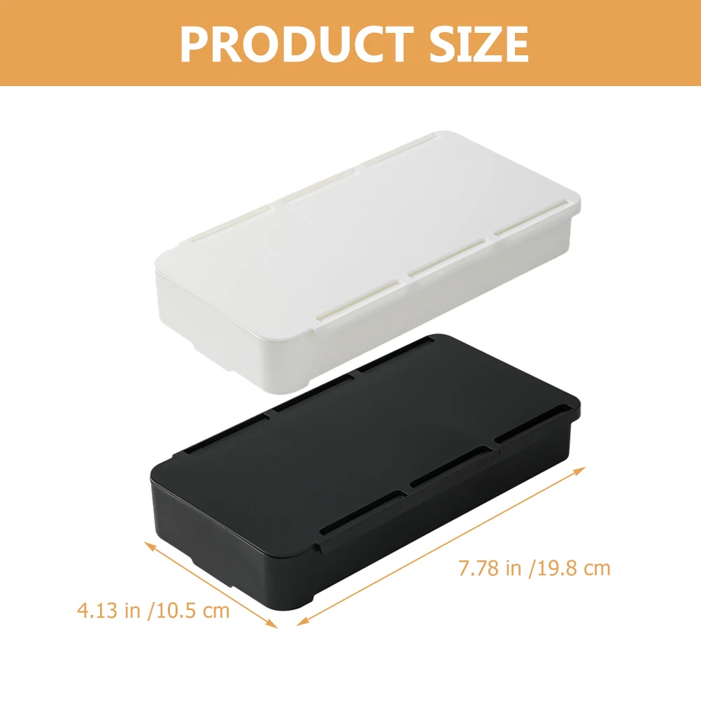 

2 Pcs Drawer Storage Box Office Desk Stationery Holder Dividing Line Desktop The Hips Supply Organizer for