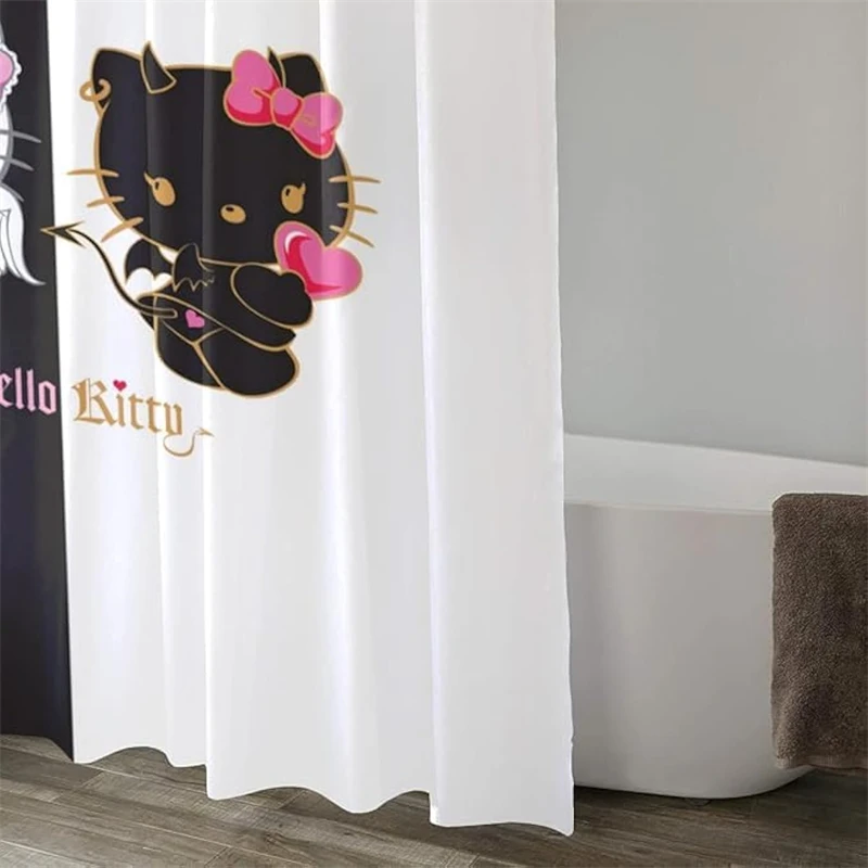 Shower Curtain Set Hello Kitty Bathroom Waterproof Anti-Corrosion Protective Floor Bathroom Accessories Bathroom Decor