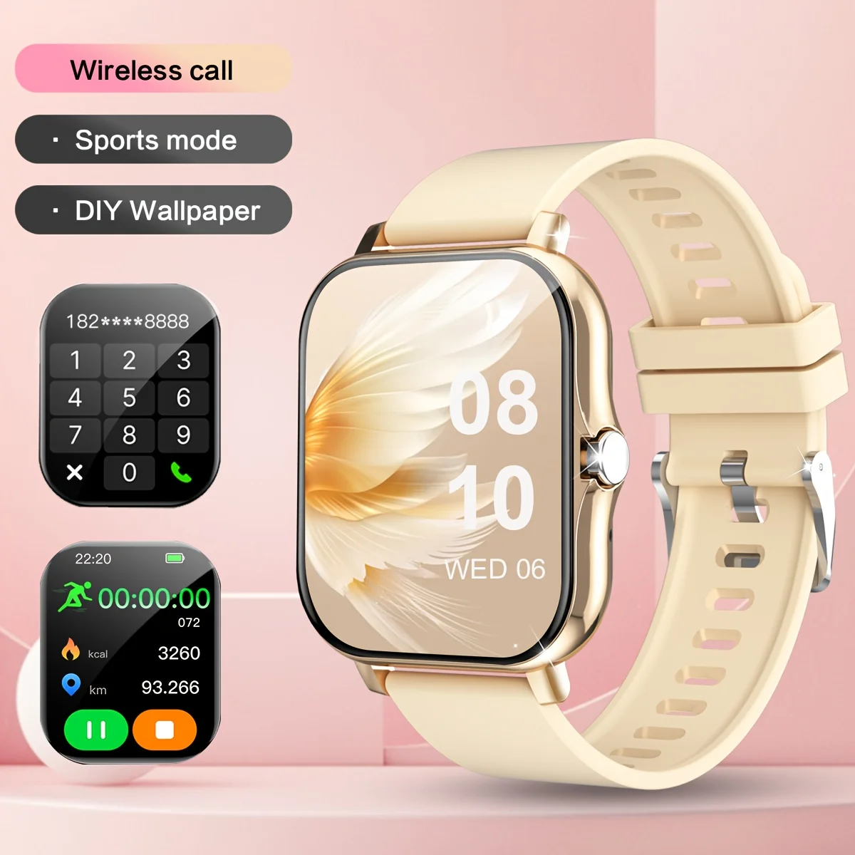 

HOT Fashion Men's and Women's Smartwatch with 1.83-inch Touchscreen Display, Incoming Call Music Player, Alarm Clock, Alloy Case