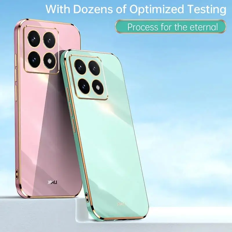 For Xiaomi 11T 12T 13T 14T 6D Plating Silicon Bumper TPU Soft Back Cover Matte Phone Case For Xiaomi 14T 15T Pro Cover Fundas
