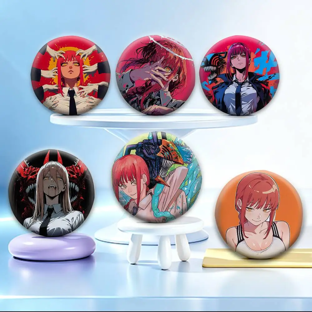Dark Goddess Makima   Badges Creative Tinplate Button PinsBrooch Badge Clothes Backpack
