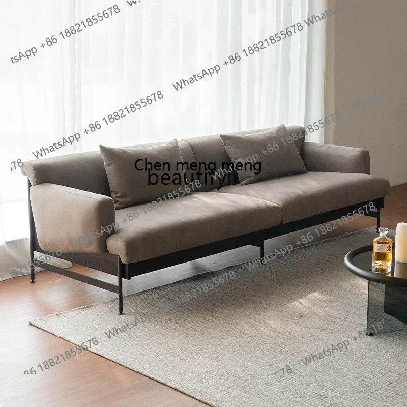 z183   Sofa anti-cat scratch technology fabric modern simple living room straight sofa solid wood