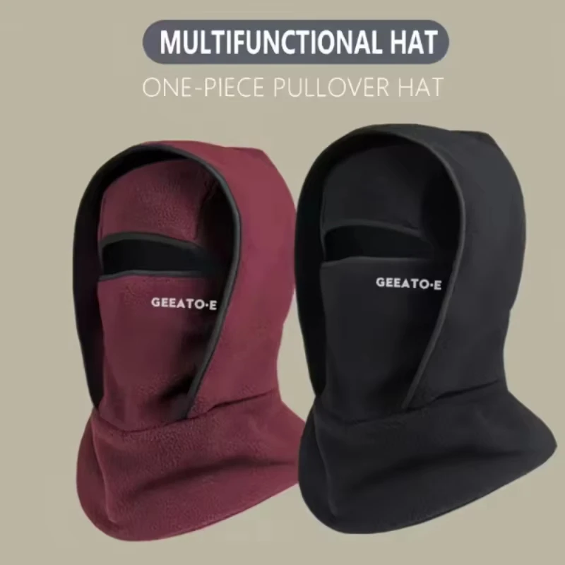 Fleece-Sturmhaube für Herbst und Winter, Fahrradhelm, kältebeständig, winddicht, warme Mütze, verdickte warme Ski-Winddichtmütze
