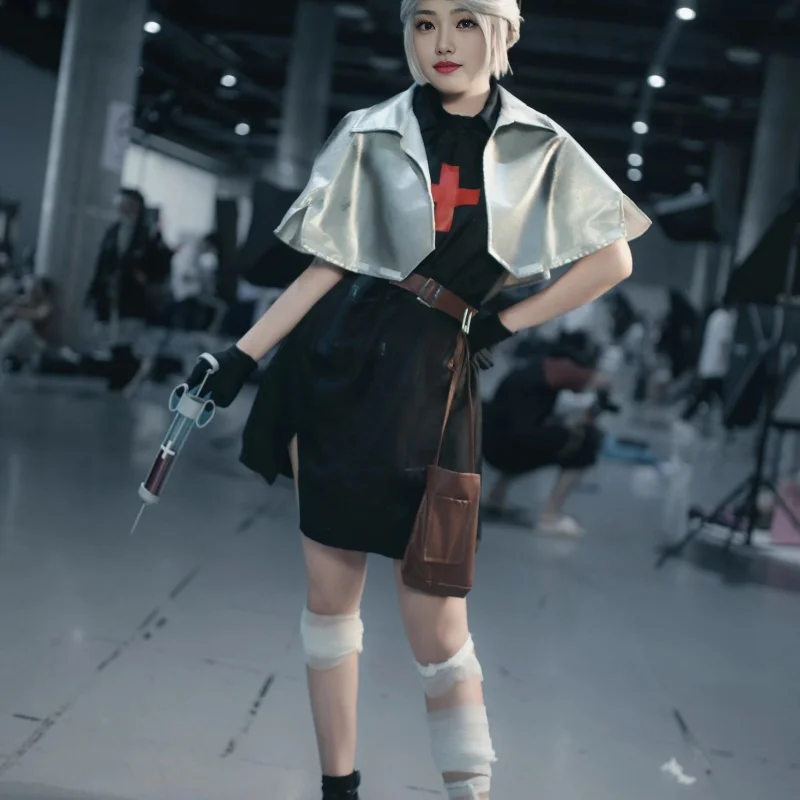 Conjunto de Fsia Cosplay Doctor Gardener Alternate Side Quinta Personalidade Emma Woods com Cabelo Falso, Sapatos, Boné e...