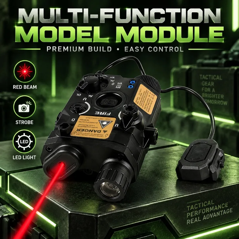 PEQ15 Inspired Alloy Hobby Decorative Fitting, Built‑in Flashlight Beam Indicator Module with External Wired Switch