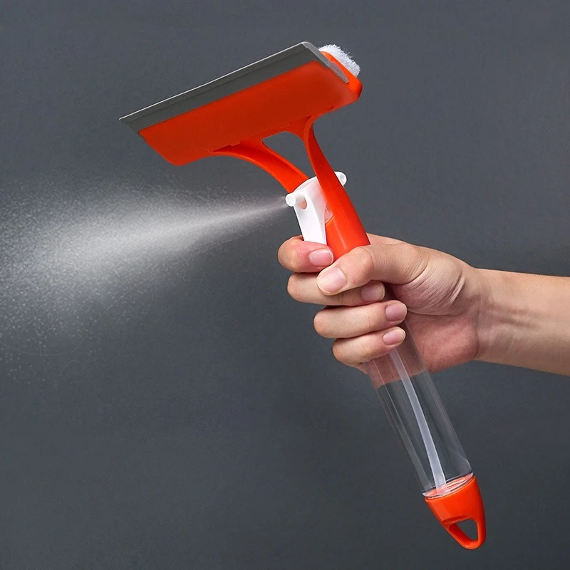 Integrated water spray glass wiper, household window wiper, three-in-one wiper, with its own water spray glass cleaning artifact