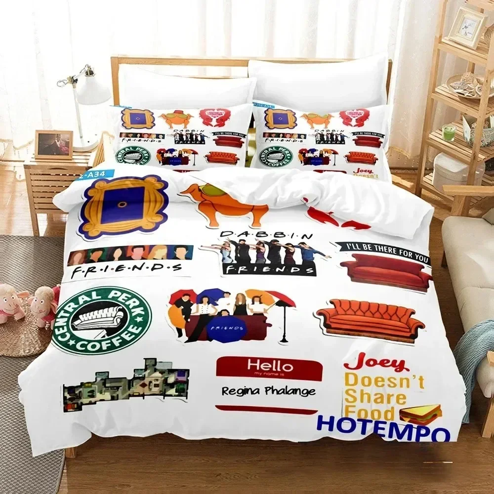 

Luxury New 3D Print Friends Tv Show Comedy Style Bedding Set Boys Girls Twin Queen Duvet Cover Kids Adult Home Textileextile