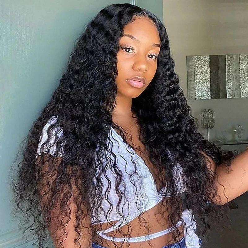 13x4 lace Front Wigs Human Hair Wigs for Black Women Water Wave Lace Front wigs Pre Plucked with Baby Hair Peruvian Remy Hair