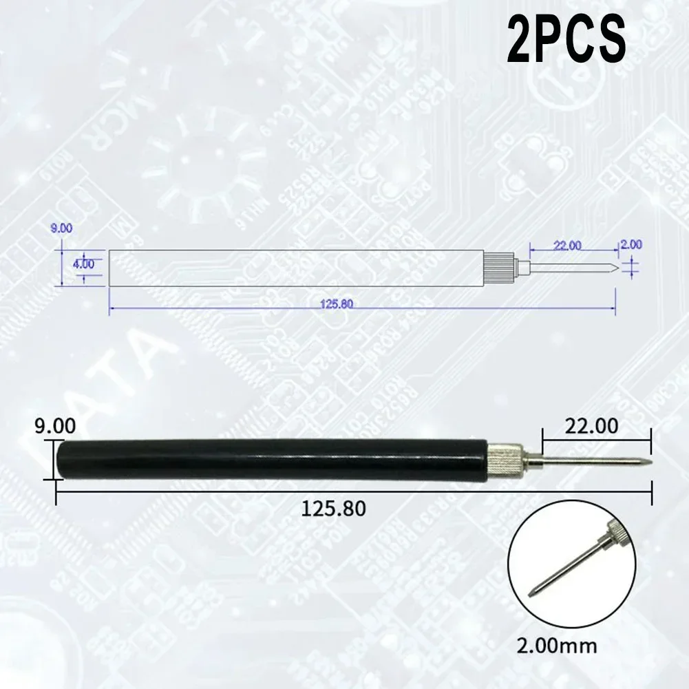 Do napraw samochodowych / testów elektrycznych 2 szt. Czarne sondy testowe do multimetru do konserwacji pojazdów Niklowanie