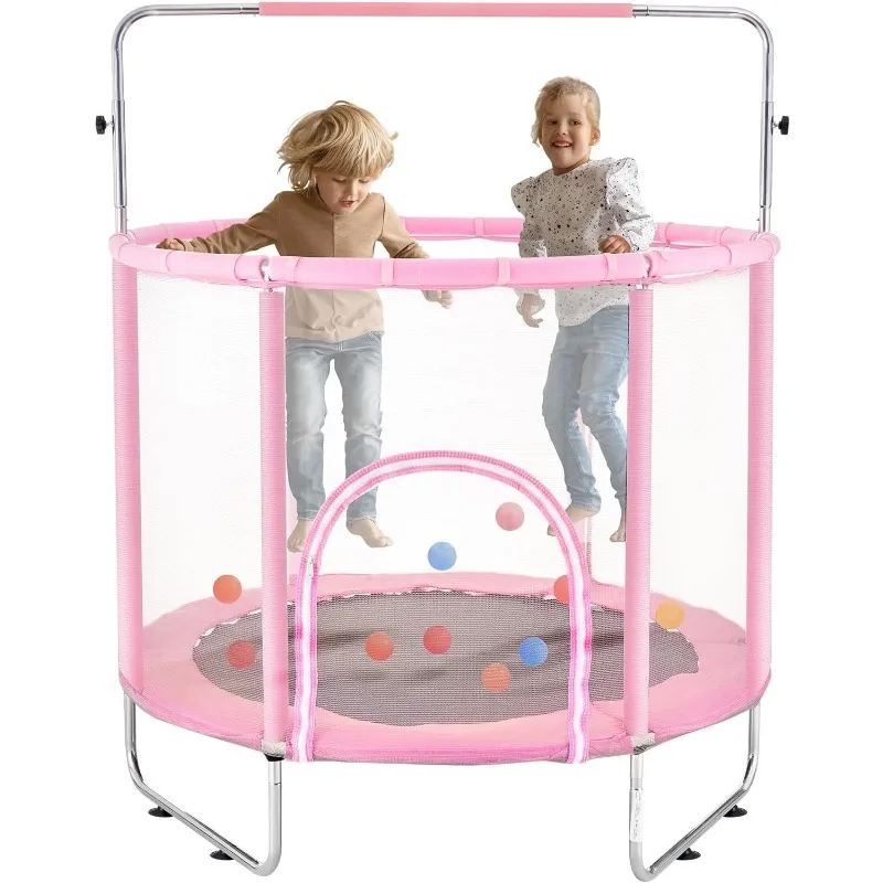 

VEVOR Kids Trampoline, 56x36 inch Indoor Outdoor Trampoline, Foldable Mini Trampoline with Handle, for 3+ Years Children