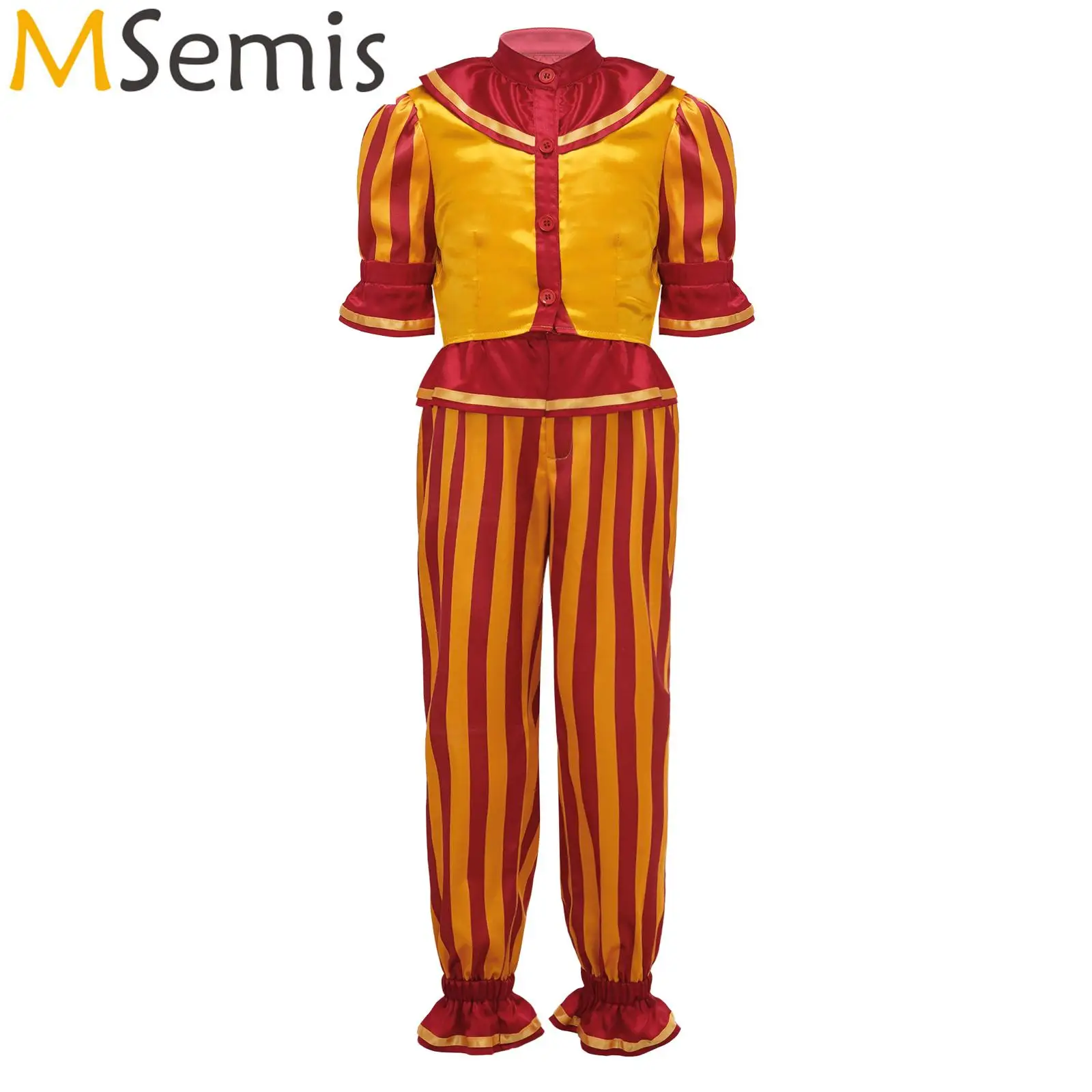 Marionnettes Clown Cosplay pour Enfants, Costumes de Carnaval pour Garçons et Bol, Robes de Barrage de ix, Tenues d'Halloween, Lyus Play