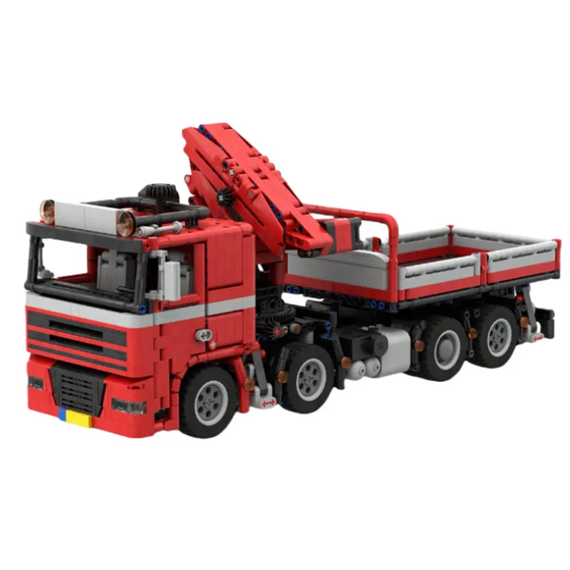 Custom MOC Truck DAF XF with Crane Technic Model - Trendy Educational Toys - Fun Building Game Set Top Choice Holiday gifts view 3