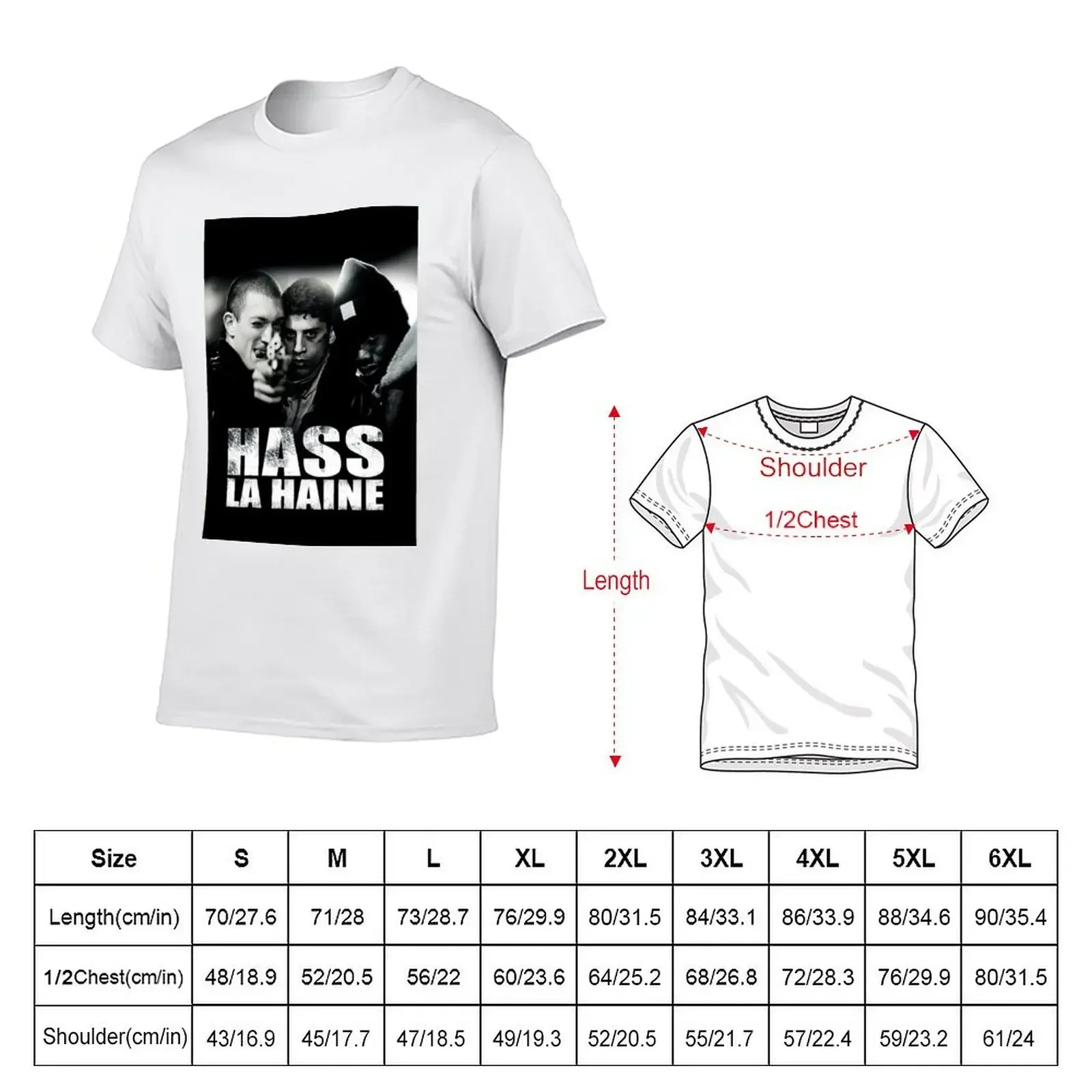 Movie Hass La Haine Poster T-Shirt graphic t shirts graphic shirts plain plain t shirts men