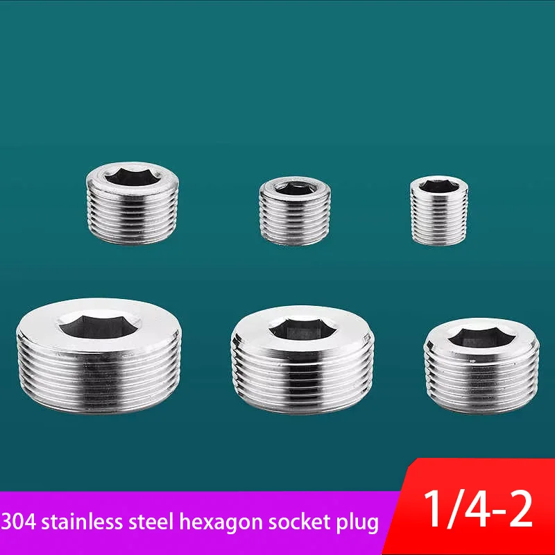 

Pneumatic Fitting Air Connector Hexagon Socket Plug Stuffy Head Sealing Ring External Thread Teeth G1/8 G1/4 G3/8 G1/2 G3/4 G1
