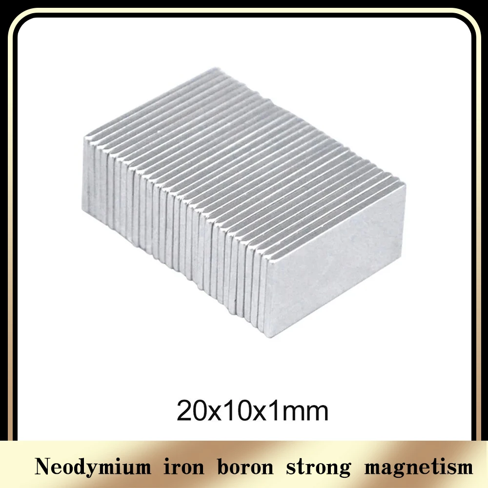 

10/20/50/100/150/200/300PCS 20x10x1 Rectangular Strong Rare Earth Neodymium Magnet N35 Block Permanent Magnets 20x10x1mm 20*10*1