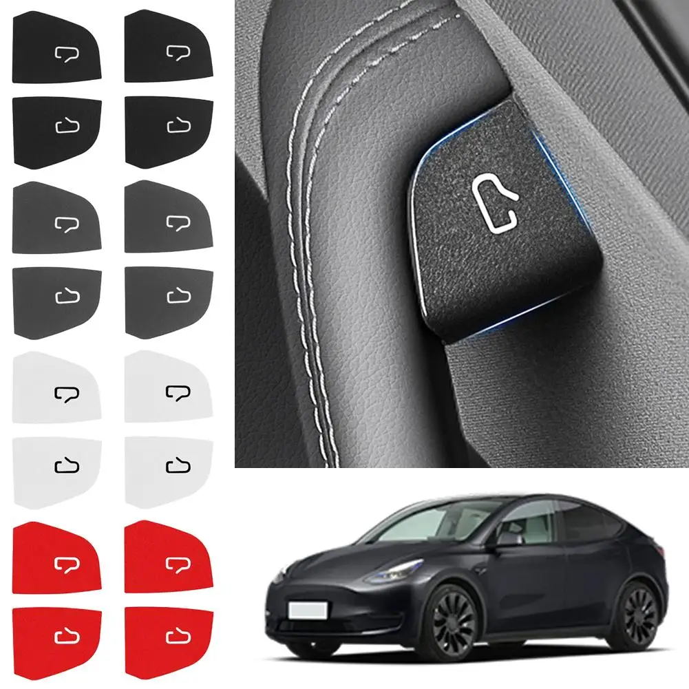  for Tesla Y Highland Juniper 2025 Car Interior Suede Door Button Trim Stickers Patch Trim Cover Accessories Z5U2