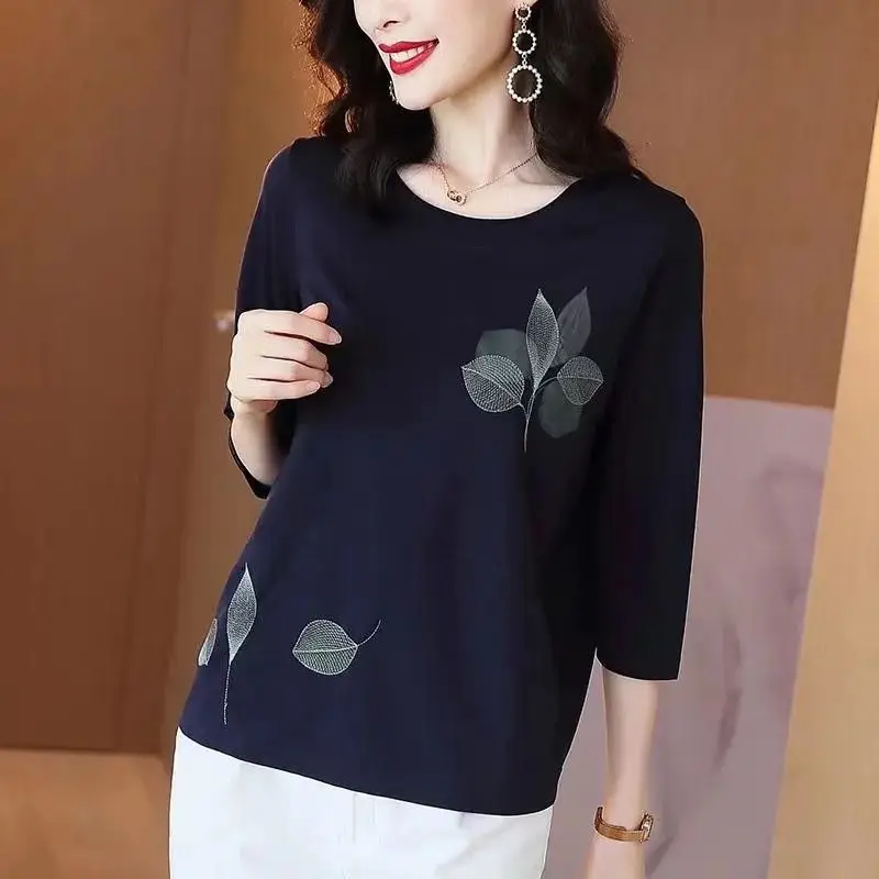 Korean Vintage Half Sleeve Tops Ladies Cotton Temperament Pullovers Summer Fashion New Interior Lapping Women's Clothing 2024