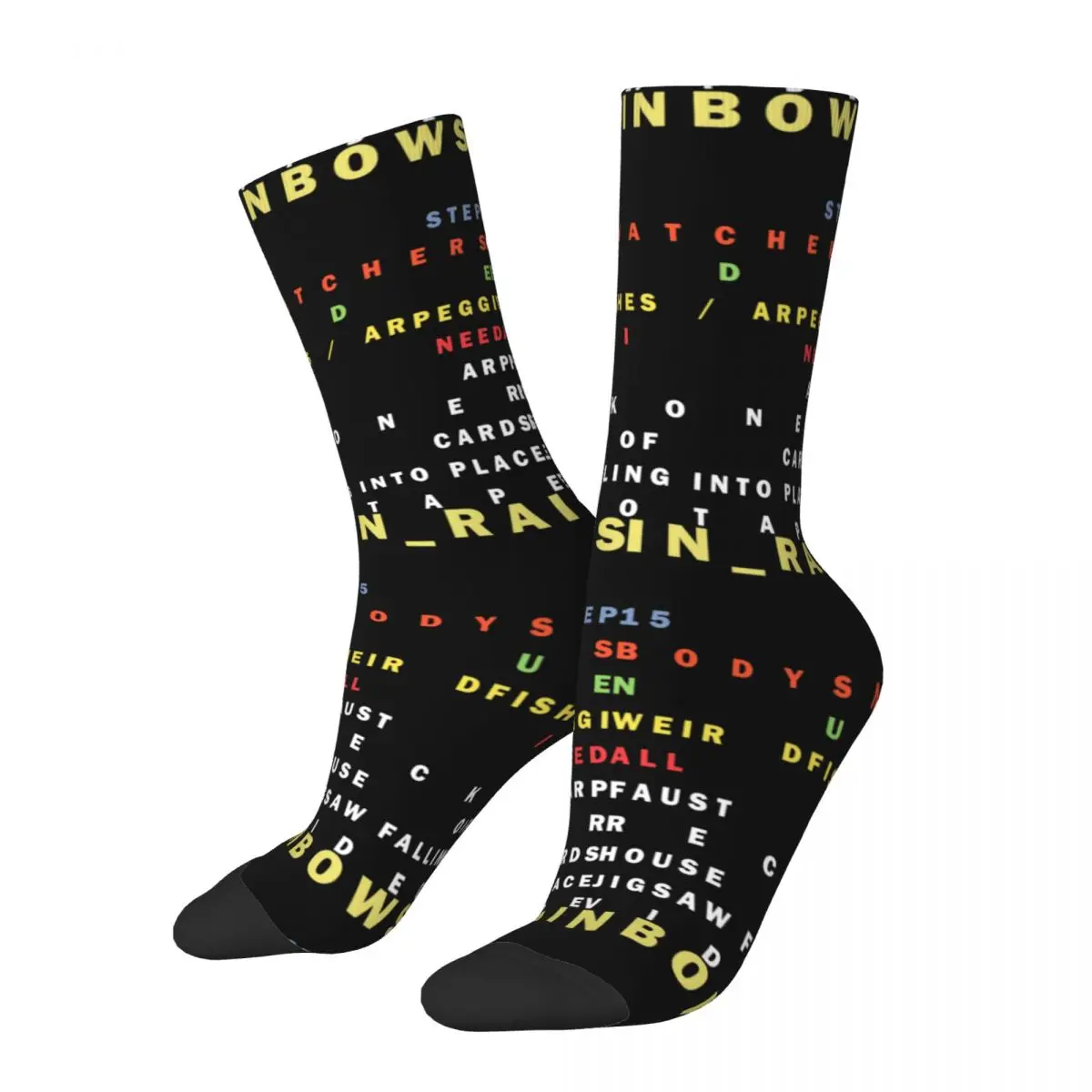 Radiohead In Rainbows Stuff Socks Flexible Graphic Long Stockings Cute Women\'s Christmas Present