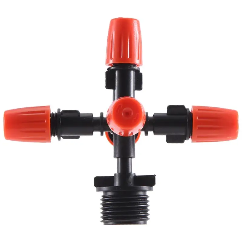 ABUH-Garden Sprinklers Automatic Watering Grass Lawn 360 Degree Circle Rotating Water Sprinkler 5 Nozzles Garden Pipe Hose