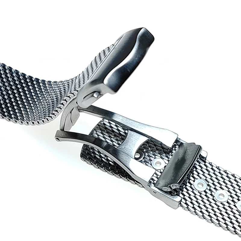 Premium 20mm Stainless Steel Watch Strap for Omega Seamaster 007 Milanese Mesh Metal Bracelet Folding Buckle Band Accessories