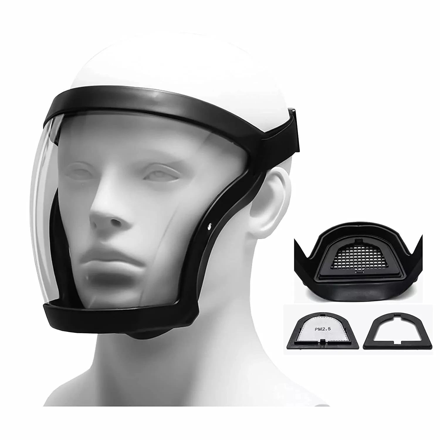

Full Face Super Protective Mask Anti-fog Shield Safety Transparent Cover