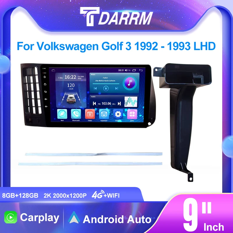 

Car Radio Automotivo Multimedia For Volkswagen Golf 3 1992 - 1993 LHD Navigation WiFi / 4G GPS Android 12 Carplay