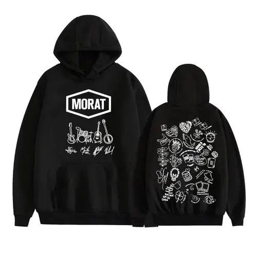 Sudaderas con capucha con estampado de banda de Rock Morat Album Tour 2025, ropa para hombre, sudadera gótica Vintage Harajuku, jerséis informales cómodos de Hip Hop