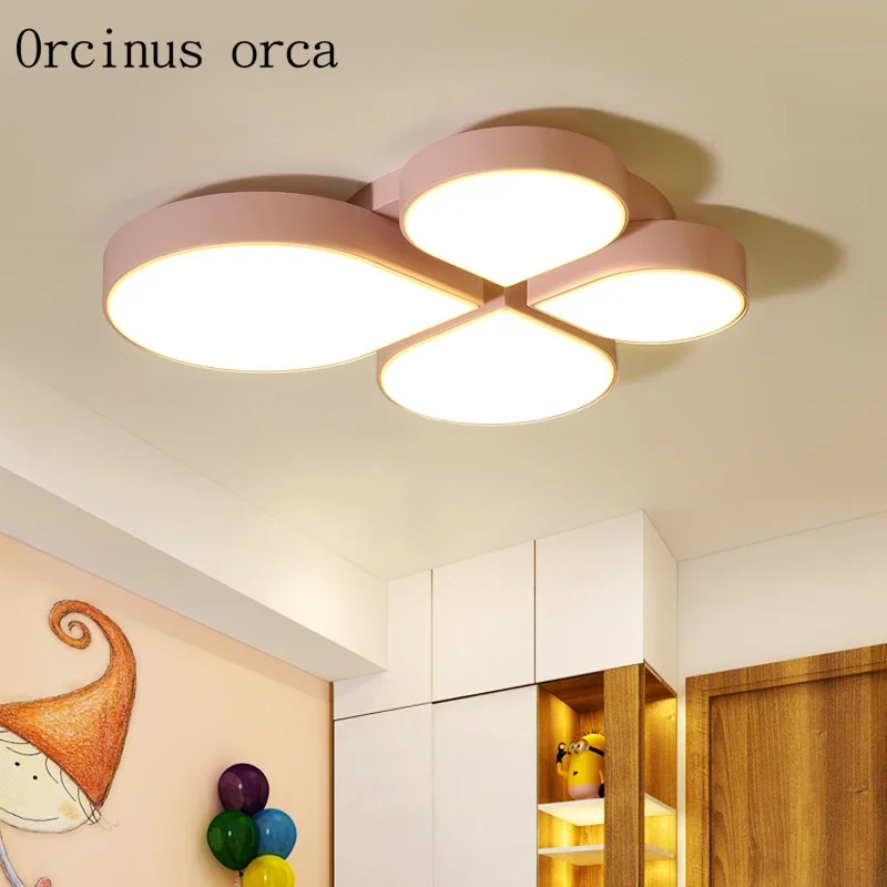 

Modern minimalist creative LED ceiling lamp living room children's Princess Room Nordic color geometric ceiling lamp.